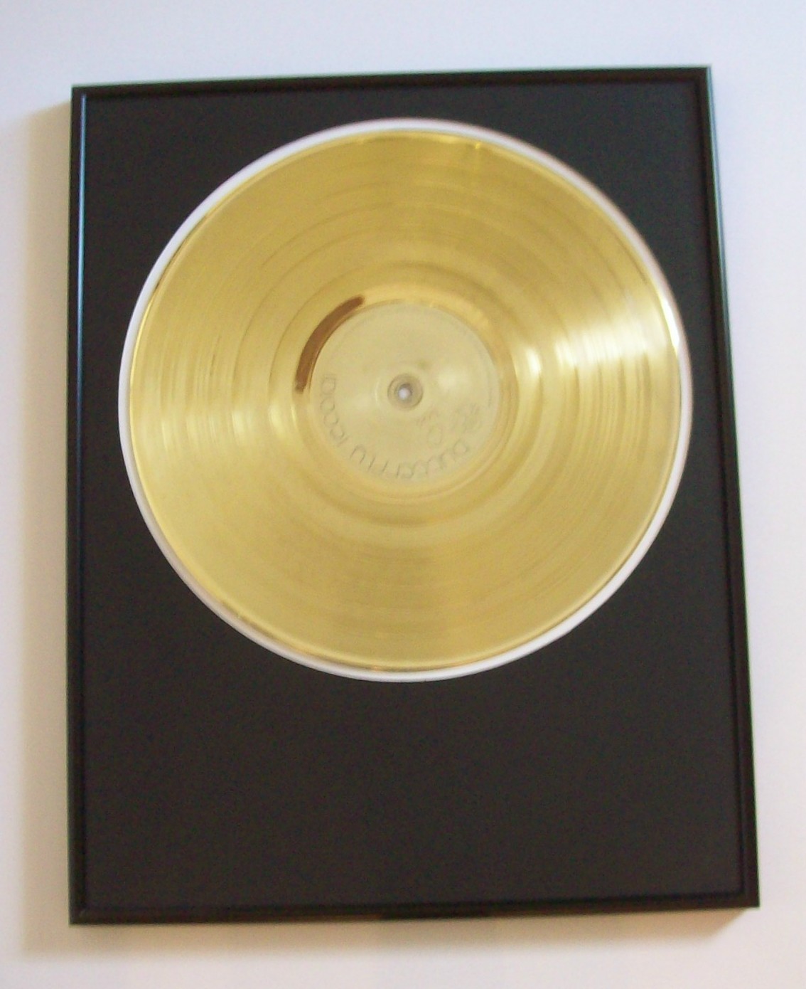 Image for Blank Framed Gold Record for DIY Custom Award or Trophy